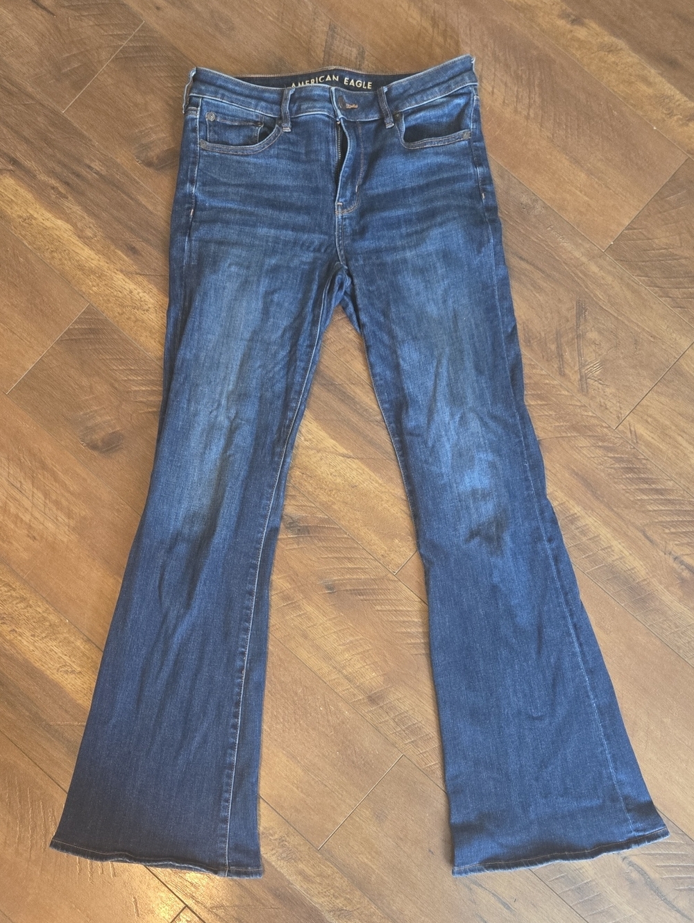American Eagle Outfitters Women's Dark Indigo Flare Jeans